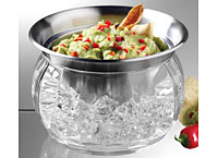 Iced Stainless Steel Serving Bowl