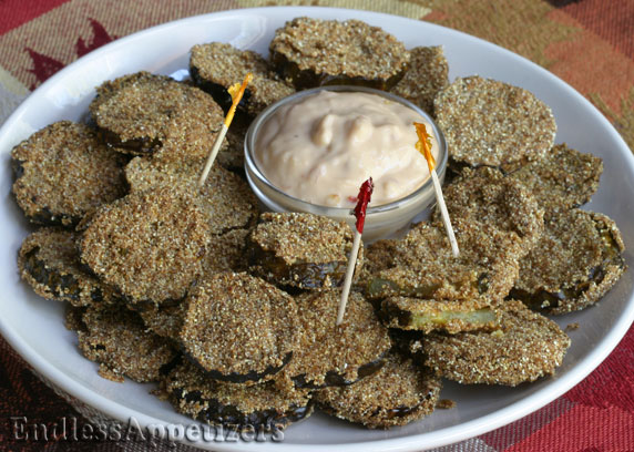Fried Pickles with Tangy Asian Chili Sauce