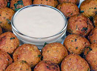 Garbanzo Balls with Tahini Sauce