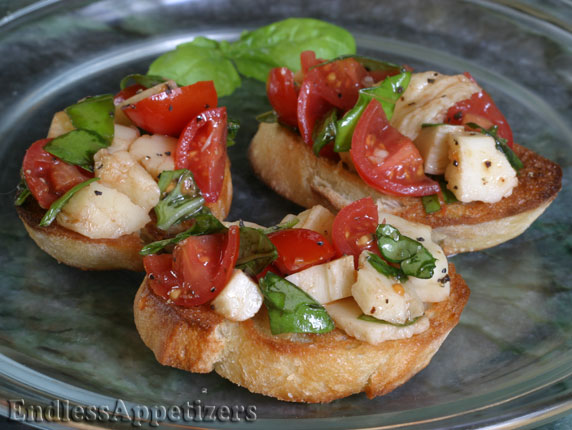 Mozzarella Caprese Bruschetta