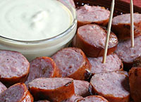 Sausages with Mustard Cream