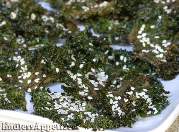 Soy and Sesame Kale Chips