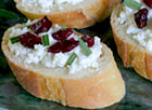 Cranberry and Goat Cheese Canapés