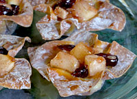 Cranberry Apple Wonton Cups